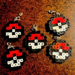 Pokémon charm Perler keychain